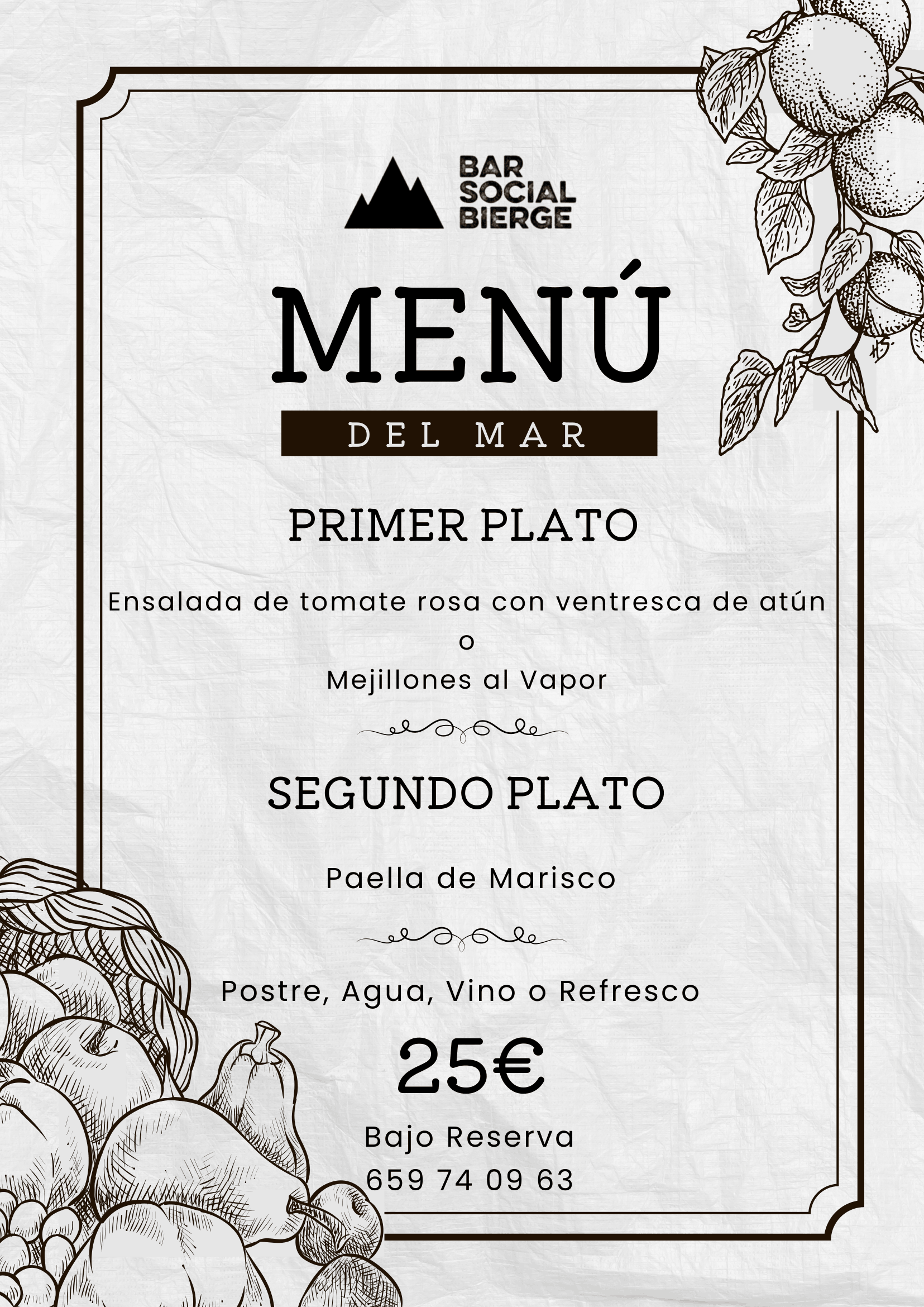 Menú del Mar